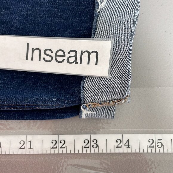 Joe's Jeans Straight Leg Rolled Cuff Faded Denim Blue Size 24 - Picture 8 of 11